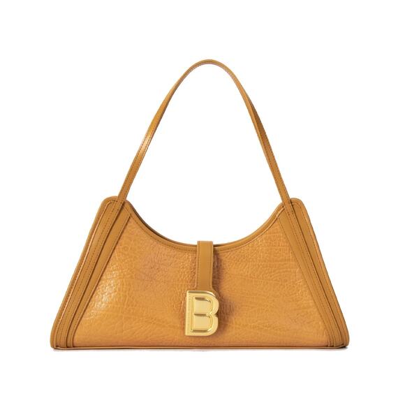Brandon Blackwood  Jada Bag in Tan Leather with Gold Hardware - Picture 1 of 16